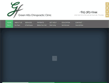 Tablet Screenshot of greenhillschiropractic.com